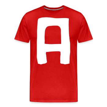 Un vecteur - T-shirt bio Premium Homme - rouge - Devant - Damien (186cm)