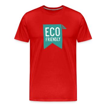 Végétalois végétariens protection des animaux Idée cadeau - T-shirt bio Premium Homme - rouge - Devant - Damien (186cm)