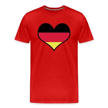 Germany Deutschland - Men's Premium Organic T-Shirt - red - Front - Damien (186cm)