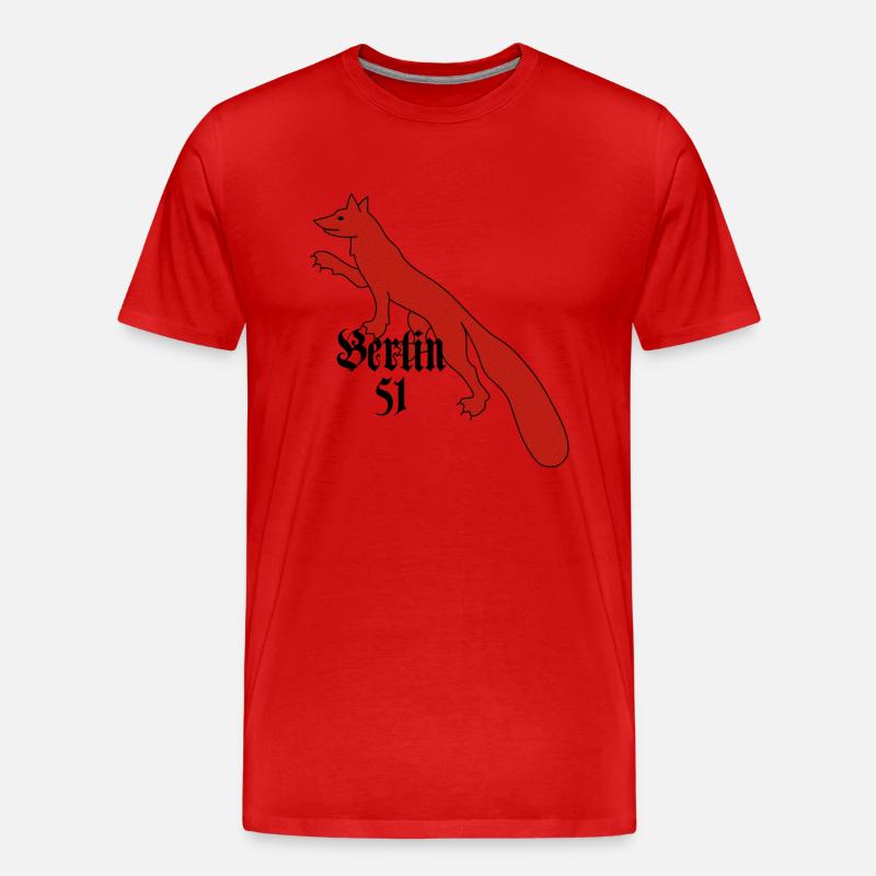 b51_reinickendorf_dark - Männer Premium Bio T-Shirt - Rot