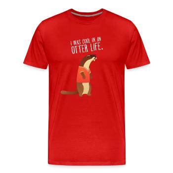 I Was Cool In An Otter Life - T-shirt bio Premium Homme - rouge - Devant - Damien (186cm)