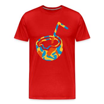 COCONUT / KOKOSNUSS - CAMO / CAMOUFLAGE - Männer Premium Bio T-Shirt - Rot - Vorne - Damien (186cm)
