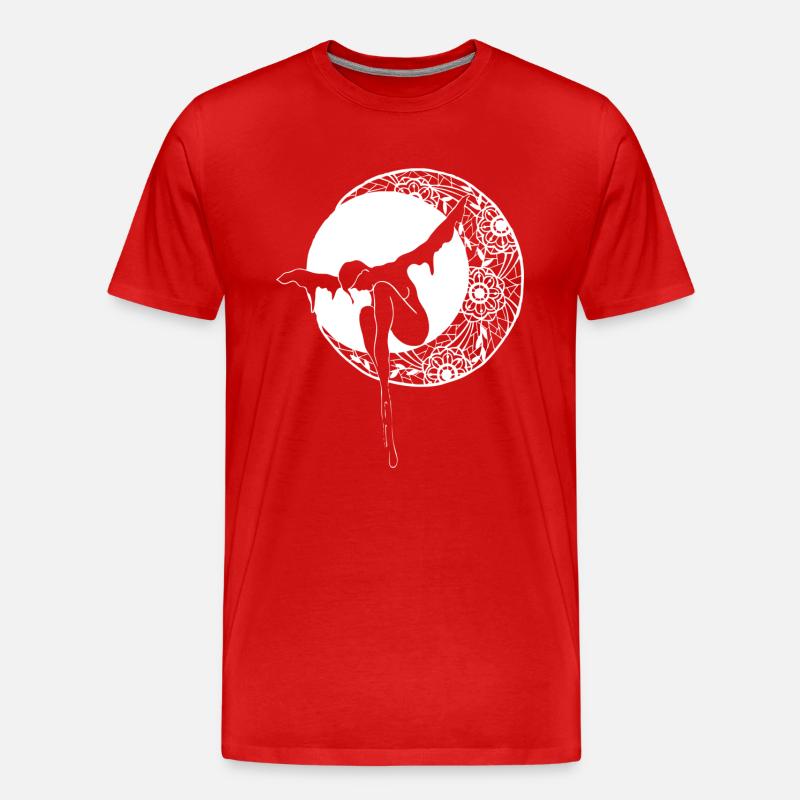 Mond der Spitze - Männer Premium Bio T-Shirt - Rot