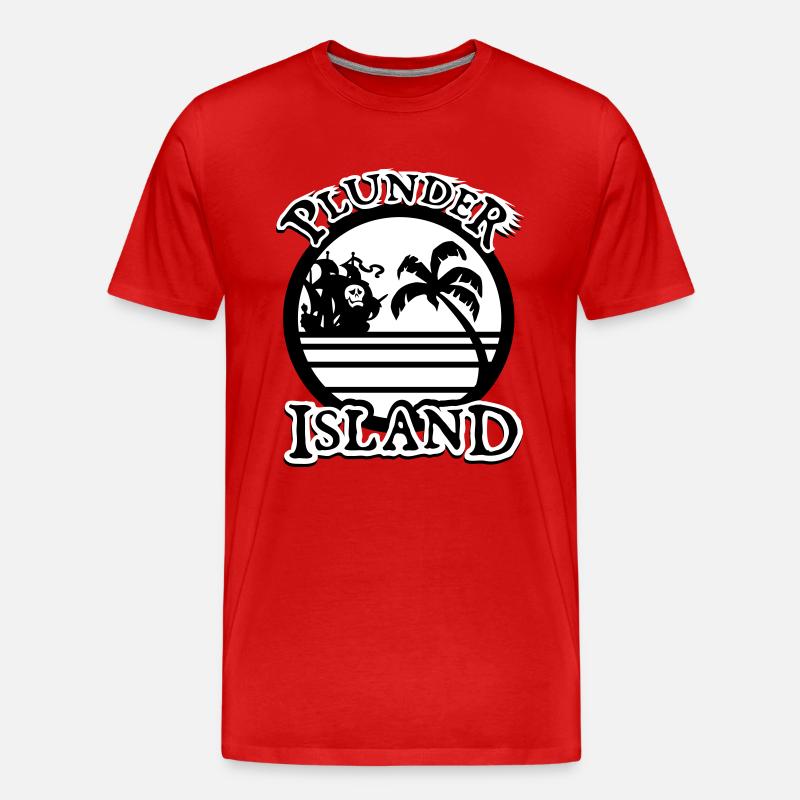 Plunder Island - Männer Premium Bio T-Shirt - Rot