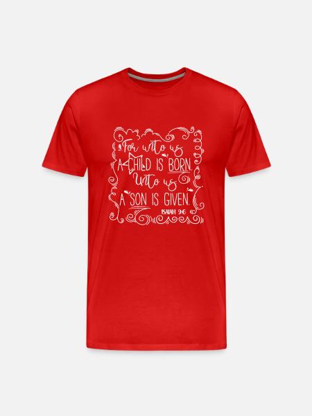 CHRISTMAS Bible Christians - Men's Premium Organic T-Shirt - red