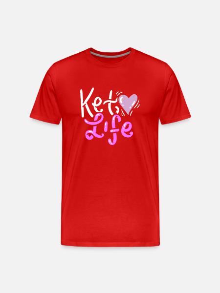 KETO DIET: Keto Life - Männer Premium Bio T-Shirt - Rot