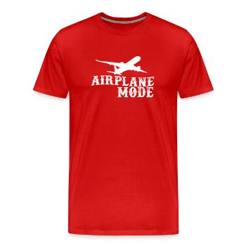 Airplane fashion - Men's Premium Organic T-Shirt - red - Front - Damien (186cm)