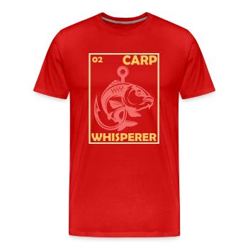 Carp Whisperer- Carp Whisperer - Men's Premium Organic T-Shirt - red - Front - Damien (186cm)