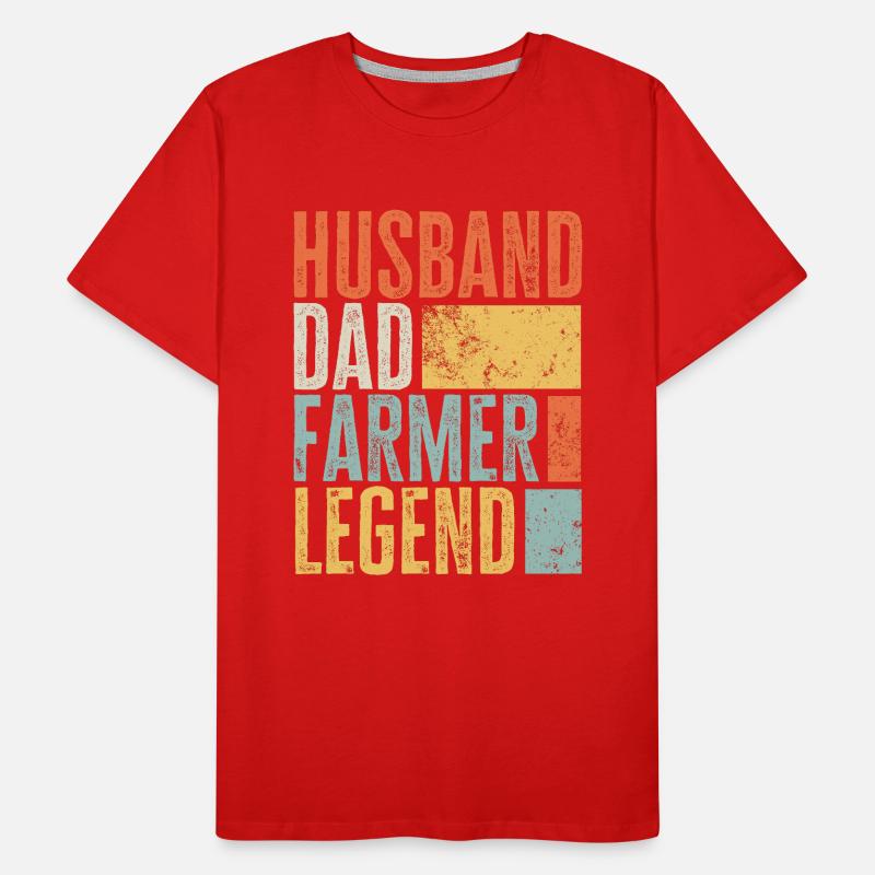 Bauer Ehemann Vater Legendärer Bauernvater Best Männer Premium Bio T-Shirt