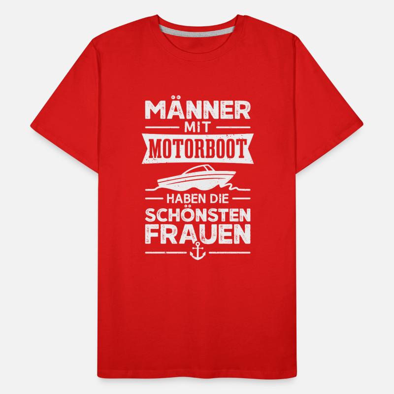 Motorboot Bootfahren Bootsfahrer Boot Männer Premium Bio T-Shirt