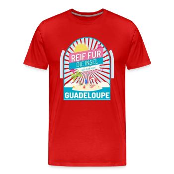 Guadeloupe Inselurlaub - Männer Premium Bio T-Shirt - Rot - Vorne - Damien (186cm)