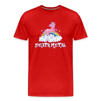 death metal - Männer Premium Bio T-Shirt - Rot - Vorne - Damien (186cm)