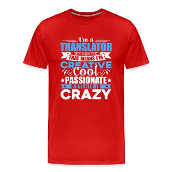 Translator I'm A Translator - Men's Premium Organic T-Shirt - red - Front - Damien (186cm)