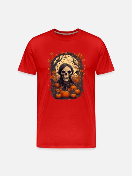 Gruseliger Mann Halloween - Männer Premium Bio T-Shirt - 