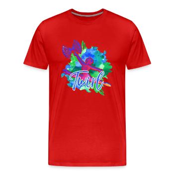 Cool Baton Twirling Colorful - Men's Premium Organic T-Shirt - red - Front - Damien (186cm)