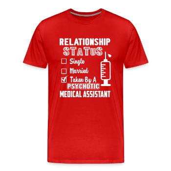 Medical Assistant Relationship - Men's Premium Organic T-Shirt - red - Front - Damien (186cm)