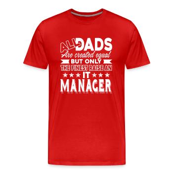 IT Manager IT Manager Dad - Men's Premium Organic T-Shirt - red - Front - Damien (186cm)
