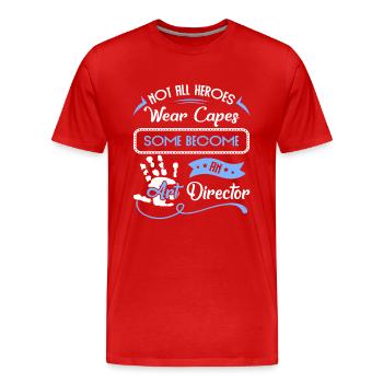 Art Director Art Director Hero - Men's Premium Organic T-Shirt - red - Front - Damien (186cm)