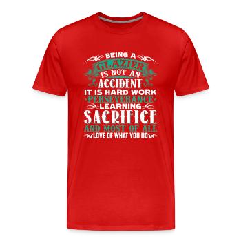 Being A Glazier Is Not An Accident - Men's Premium Organic T-Shirt - red - Front - Damien (186cm)