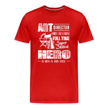 Art Director Art Director Job - Men's Premium Organic T-Shirt - red - Front - Damien (186cm)