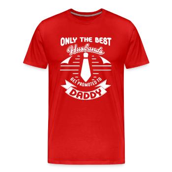 Father's Day Best Husbands - Men's Premium Organic T-Shirt - red - Front - Damien (186cm)