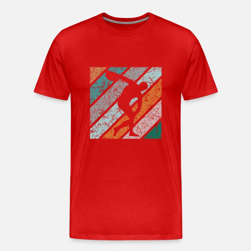 Diskuswerfen Design Diskuswerfer Diskuswerferin - Männer Premium Bio T-Shirt - Rot
