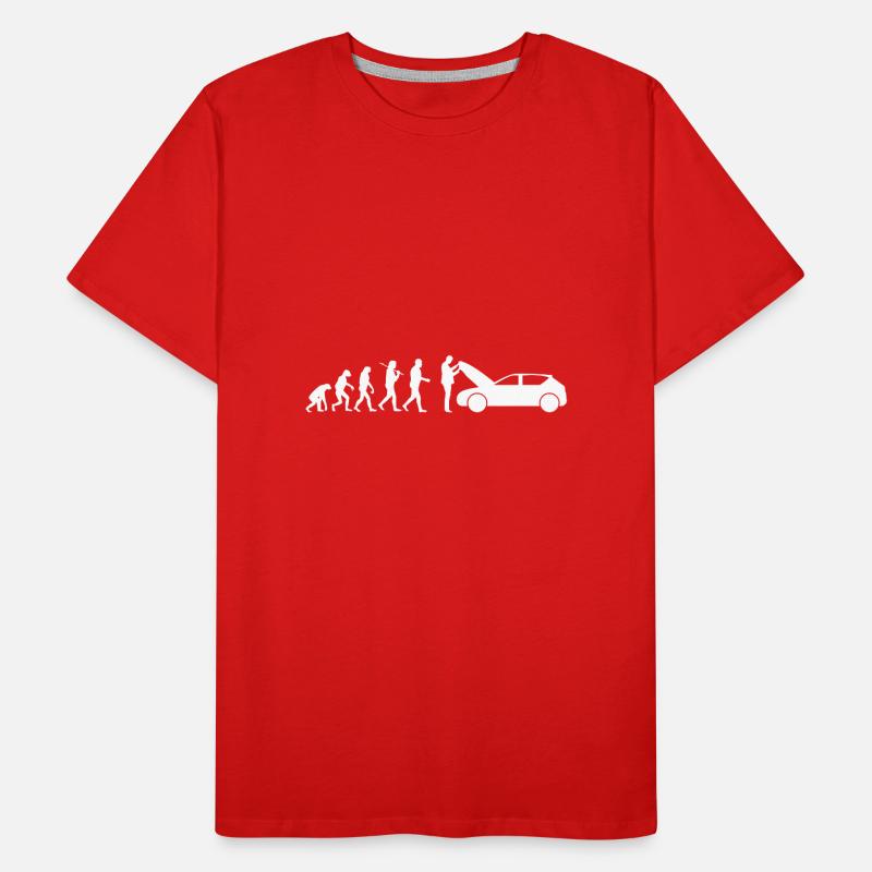 Mechaniker Tshirt Mechatroniker Evolution Geschenk Männer Premium Bio T-Shirt