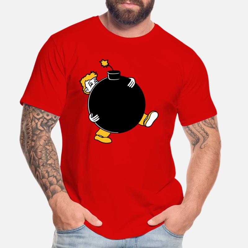 bomb explosion explode tnt dynamite dangerous Men's Premium Organic T-Shirt