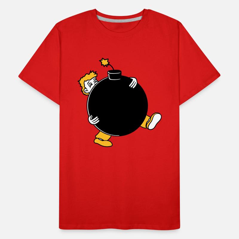 explosion de la bombe exploser tnt dynamite dangereux T-shirt bio Premium Homme