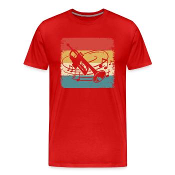 Trompete Musiker Orchester Trompeter - Männer Premium Bio T-Shirt - Rot - Vorne - Damien (186cm)
