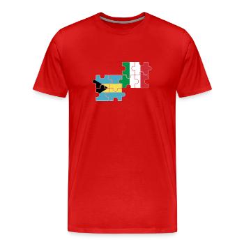 Bahamas Italie Drapeau Bahamaer italien - T-shirt bio Premium Homme - rouge - Devant - Damien (186cm)