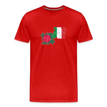 Bangladesch Italien Flagge Bangladescher - Männer Premium Bio T-Shirt - Rot - Vorne - Damien (186cm)