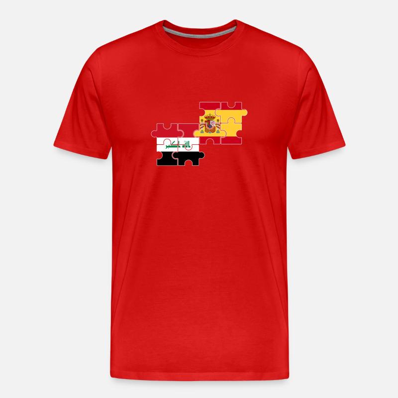 Irak Spanien Flagge Spanisch Iraker - Männer Premium Bio T-Shirt - Rot