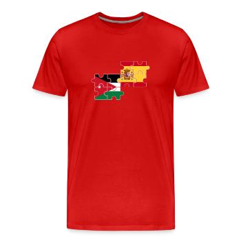 Jordanien Spanien Flagge Spanisch Jordanier - Männer Premium Bio T-Shirt - Rot - Vorne - Damien (186cm)