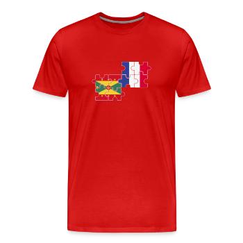 Grenade France Flag Grenades français - T-shirt bio Premium Homme - rouge - Devant - Damien (186cm)