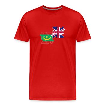 Mauritanie Drapeau britannique de la Mauritanie britannique - T-shirt bio Premium Homme - rouge - Devant - Damien (186cm)
