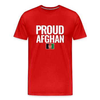 Fier drapeau afghan d’époque de l’Afghanistan - T-shirt bio Premium Homme - rouge - Devant - Damien (186cm)
