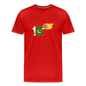 Pakistan Spanien Flagge Spanisch Pakistaner - Männer Premium Bio T-Shirt - Rot - Vorne - Damien (186cm)