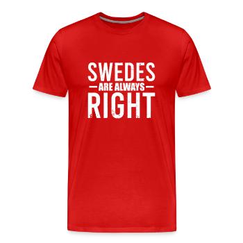 Les Suédois ont toujours raison Vintage Suède Suédois - T-shirt bio Premium Homme - rouge - Devant - Damien (186cm)