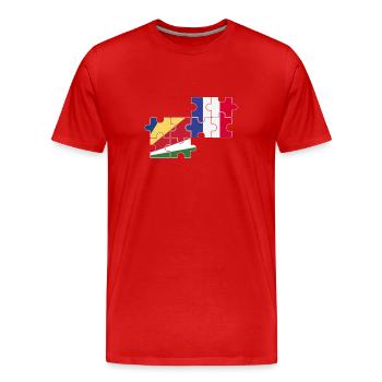Seychellen Frankreich Flagge Franzose Seycheller - Männer Premium Bio T-Shirt - Rot - Vorne - Damien (186cm)