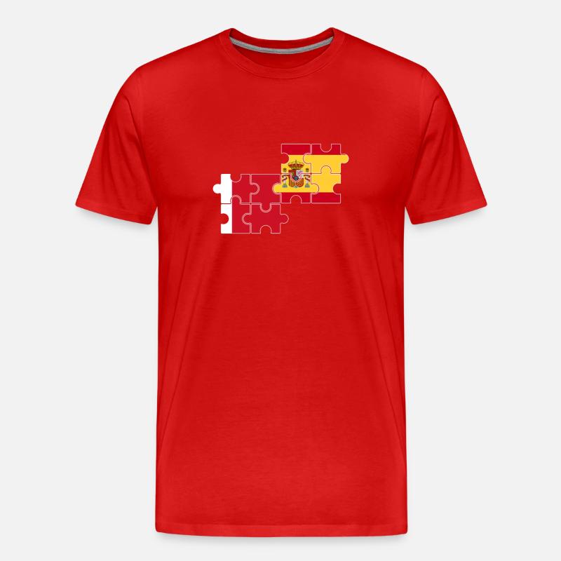 Dubai Spanien Flagge Spanisch Dubaier - Männer Premium Bio T-Shirt - Rot