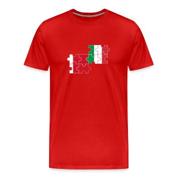 Dubaï, Italie, Drapeau, Italien, Dubaier - T-shirt bio Premium Homme - rouge - Devant - Damien (186cm)