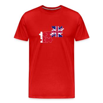 Dubai UK Flag British Dubai - Men's Premium Organic T-Shirt - red - Front - Damien (186cm)