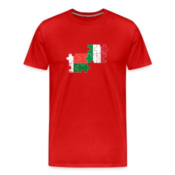 Madagascar Italie Vintage Drapeau Malgache - T-shirt bio Premium Homme - rouge - Devant - Damien (186cm)