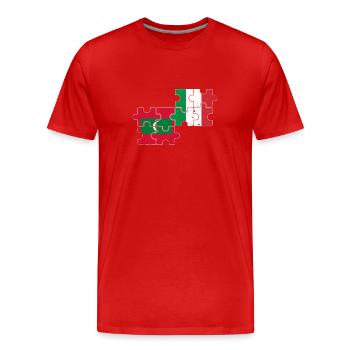 Malediven Italien Vintage Flagge Malediver - Männer Premium Bio T-Shirt - Rot - Vorne - Damien (186cm)