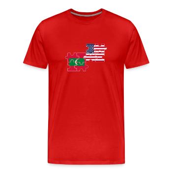 Malediven USA Flagge Amerikaner Malediver - Männer Premium Bio T-Shirt - Rot - Vorne - Damien (186cm)