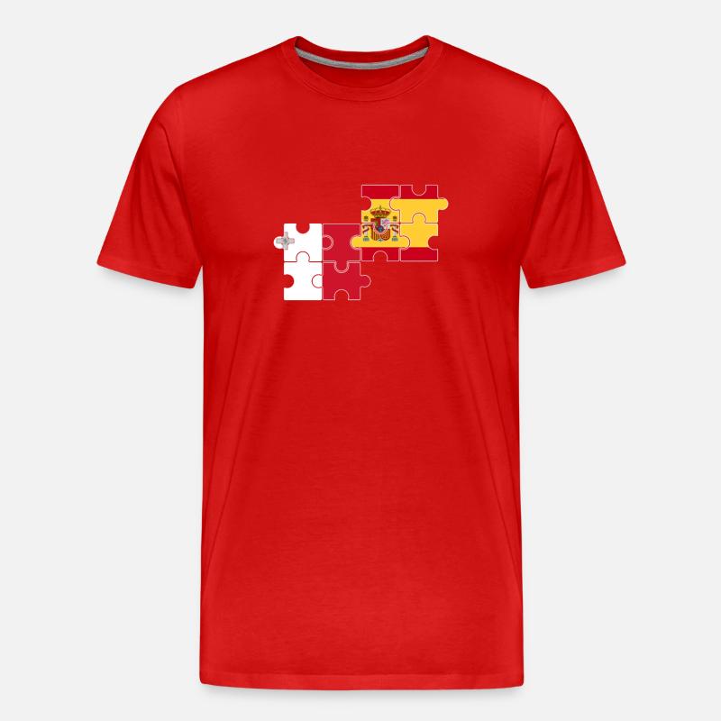 Malta Spanien Flagge Spanisch Maltesisch - Männer Premium Bio T-Shirt - Rot