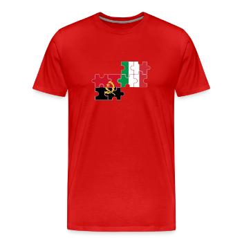 Drapeau de l’Angola Italie Angola - T-shirt bio Premium Homme - rouge - Devant - Damien (186cm)