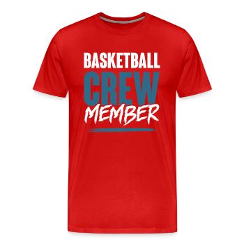 Équipe de basket-ball - T-shirt bio Premium Homme - rouge - Devant - Damien (186cm)