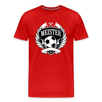 Meister - Männer Premium Bio T-Shirt - Rot - Vorne - Damien (186cm)
